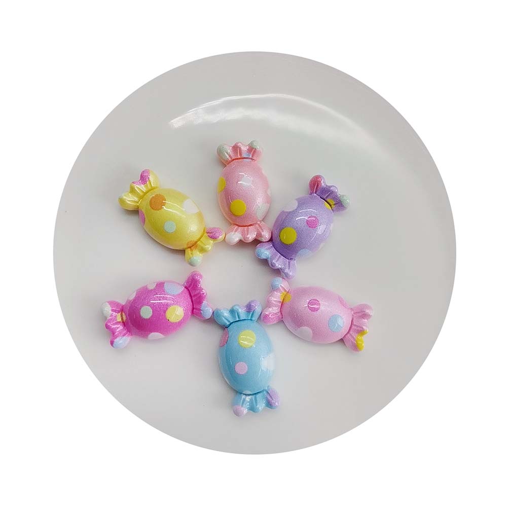 100pcs Kawaii Cute Flat Back Resin Candy Cabochon Scrapbook Kawaii Charms DIY Embellishments Accessories