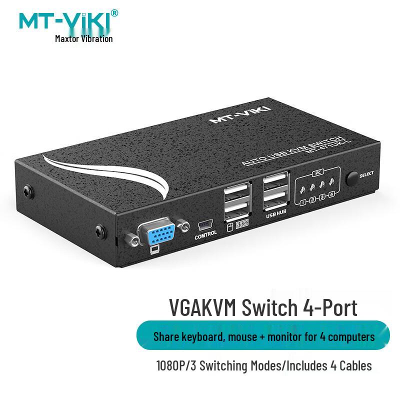 MT-viki 4-Port VGA KVM Switch