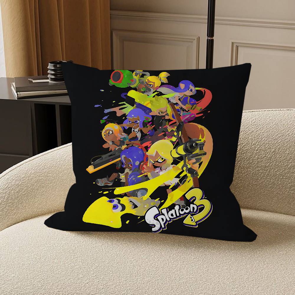 Spiel S-Splatoon 3 Kissen Geschenk Heim Büro Dekoration Schlafzimmer Sofa Auto Kissenbezug Hülle 45x45