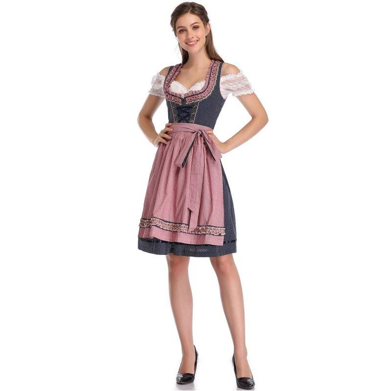Women's Oktoberfest Dirndl Dress, Traditional Bavarian Beer Festival Outfit For Party