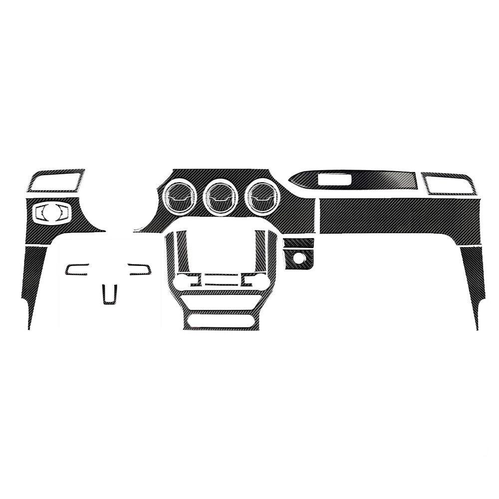 30PCS Carbon Fiber Full Set Interior Decoration Trim Kit For Ford Mustang 2015+