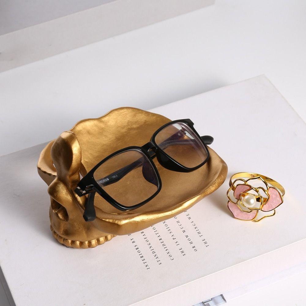 Eyewear Skull Skull Glasses Holders Handmade Eyewear Skull Statues Multipurpose   Room Decor