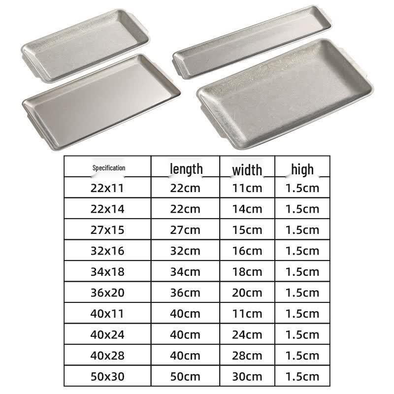 Di Ruien Rectangular Stainless Steel Serving Tray 32x16cm