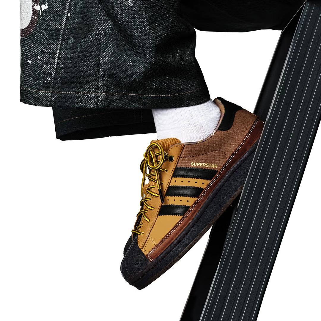 Adidas Wang Anyu's Identical SUPERSTAR II Classic Shell-shaped Platform Shoes Adidas Tricolor JR 6990 cm marrone