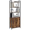 Bookshelf Smoked Oak 60 x 24 x 161 cm Engineered Wood