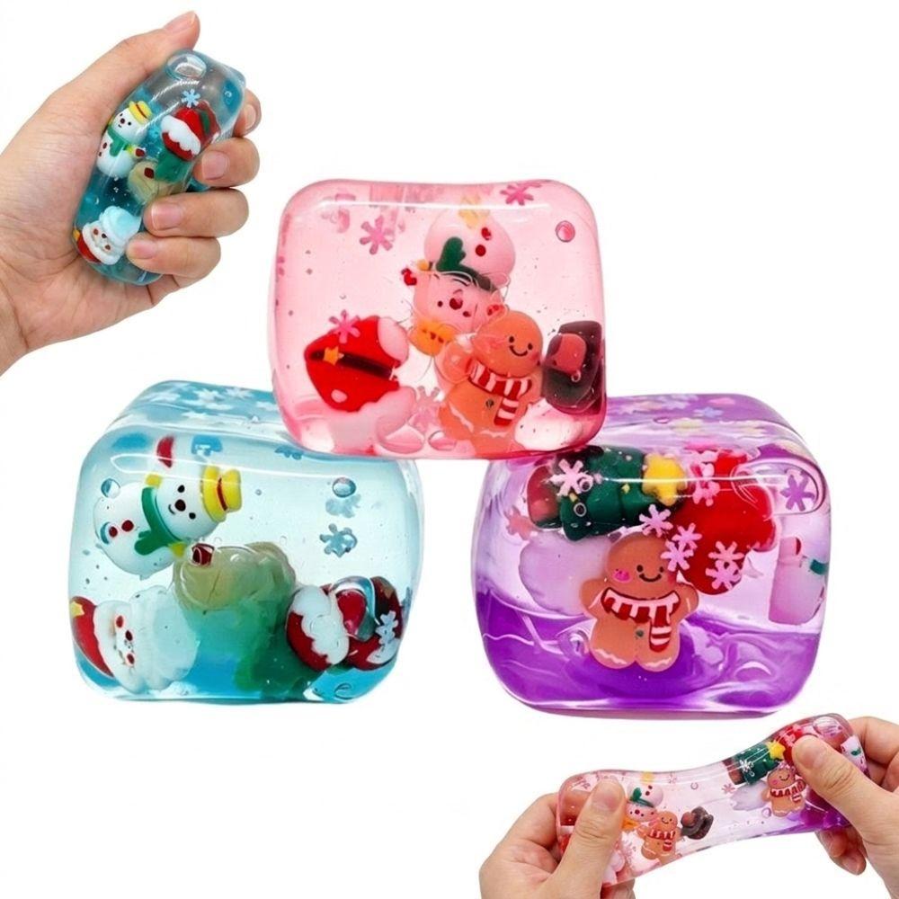 Cubic Shape Maltose Fidget Toys Christmas Theme Anti-stress Sensory Toy  Holiday Gifts