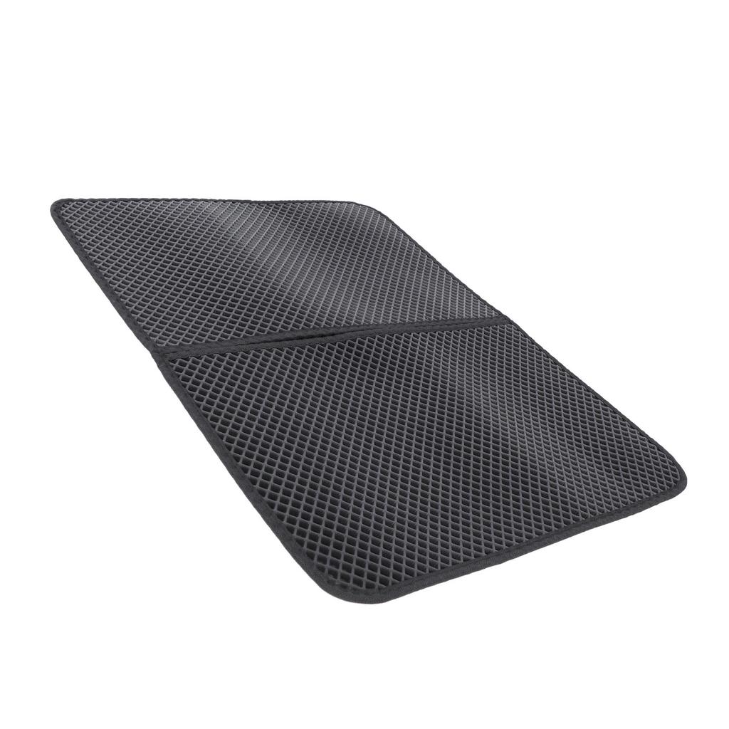 Cat Litter Mat Double Layer Scatter Control EVA Kitty Litter Mat Washable Litter Trapping Mat for Litter Box