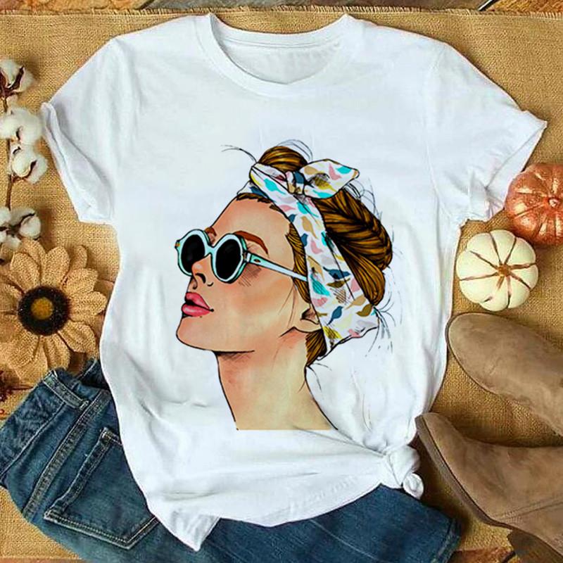 Yellow Plus Size T Shirt Women Summer Print Lady Casual T Shirt Tops Harajuku Streetwear