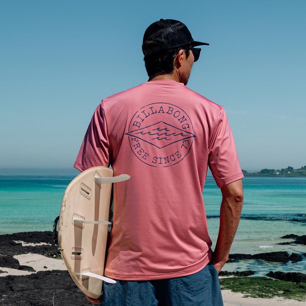 BILLABONG Men'S Short Sleeve Rash Guard Bb1099Dmt