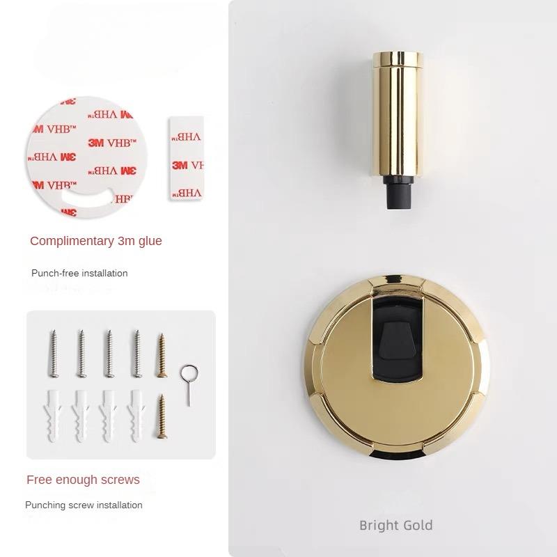 Fără perforare ușă cu aspirație pentru dormitor ușă anti-coliziune Accesorii pentru mobilier pentru baie Opritor ușă Golden Room Fixator cu aspirație