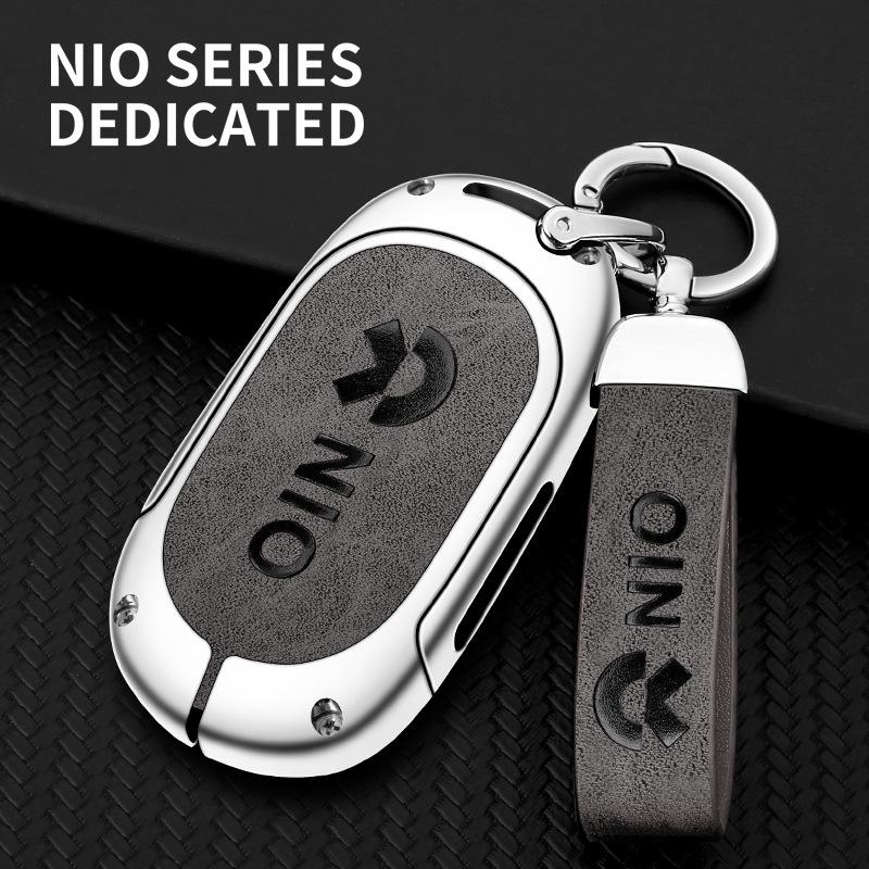 Nio Car Key Case for ES6, ET5, EC6, ES8, ET7, ES7 - Premium Shell & Buckle Holder