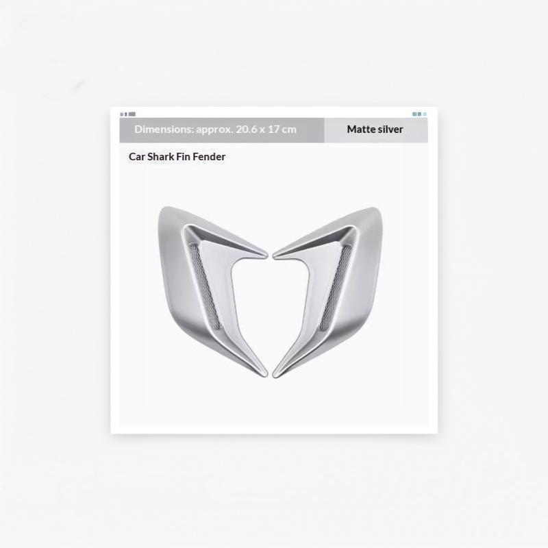 2Pcs Universal Car Shark Gills Side/Hood Air Flow Outlet Vent Decoration Sticker Trim Cover Decal Car Styling