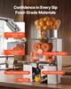 Commercial Orange Juicer Machine, 120W Electric Automatic Orange Squeezer, Lemon Citrus Pomegranates Extractor for 20 per Minute, Stainless Steel,