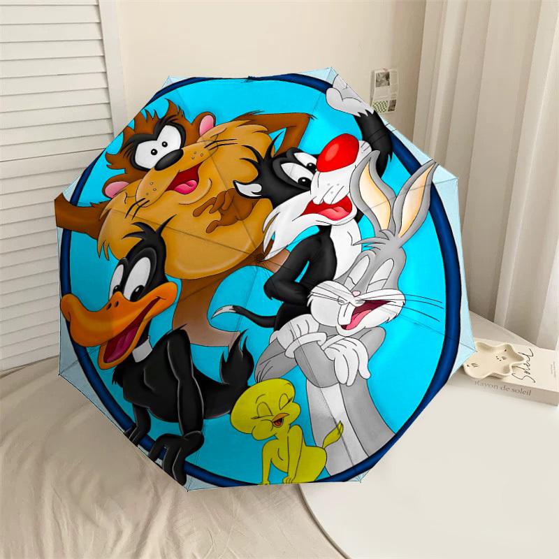 

1pc cartoon characters Automatic Open/Close Umbrella Compact Folding Umbrella with 8-Rib Shaft lightweight esign, for Women/Men1168A