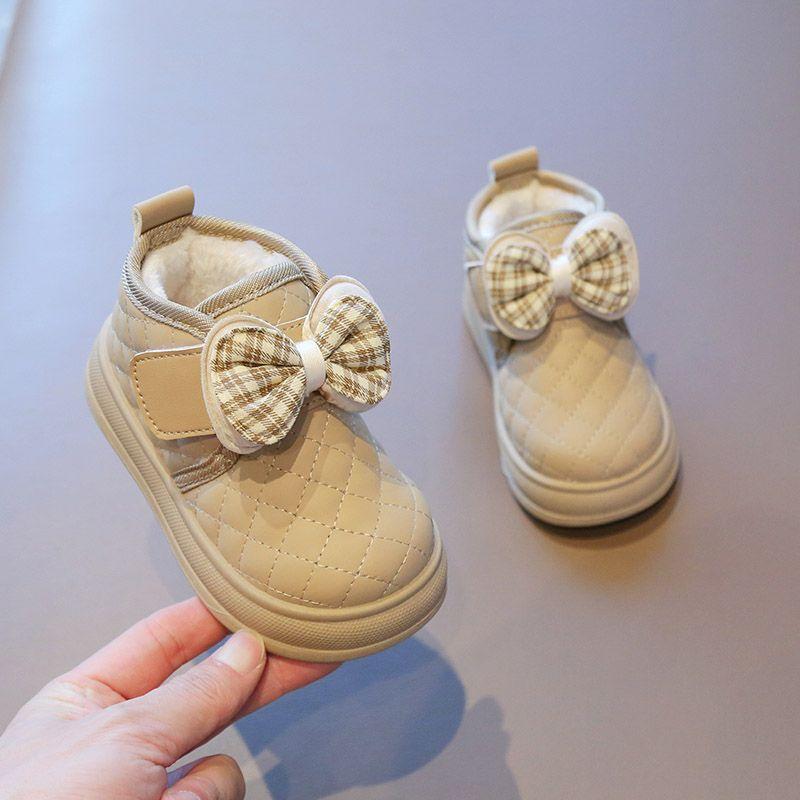 2025 large cotton velvet thickened girls winter cotton boots new children's snow boots warm children's girls cotton shoes