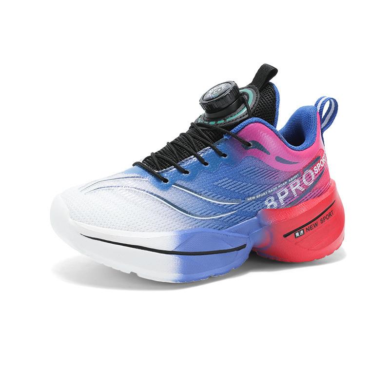 Boys running shoes autumn children's lightweight sports casual shoes breathable double mesh middle and older children's students soft-soled shoes