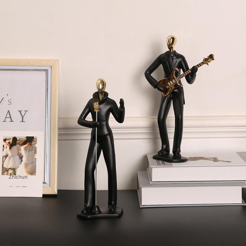 Elegant Resin Musician Statue Collection For Tv Cabinet Or Bookshelf Display