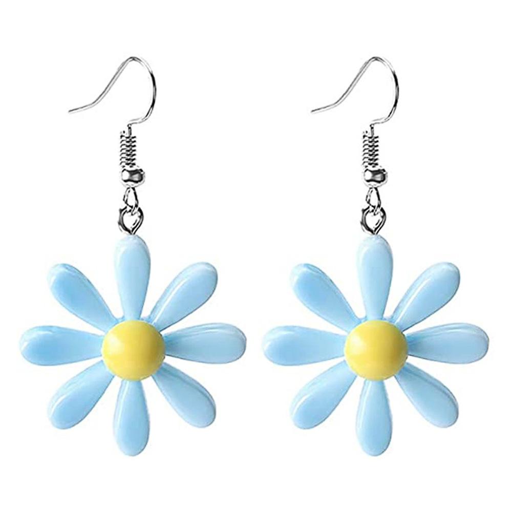 

New Minimalist High-end Earrings, Simple and Fresh, with Drop Glue, Daisy Flowers, Contrasting Colors, Sunflower Accessories