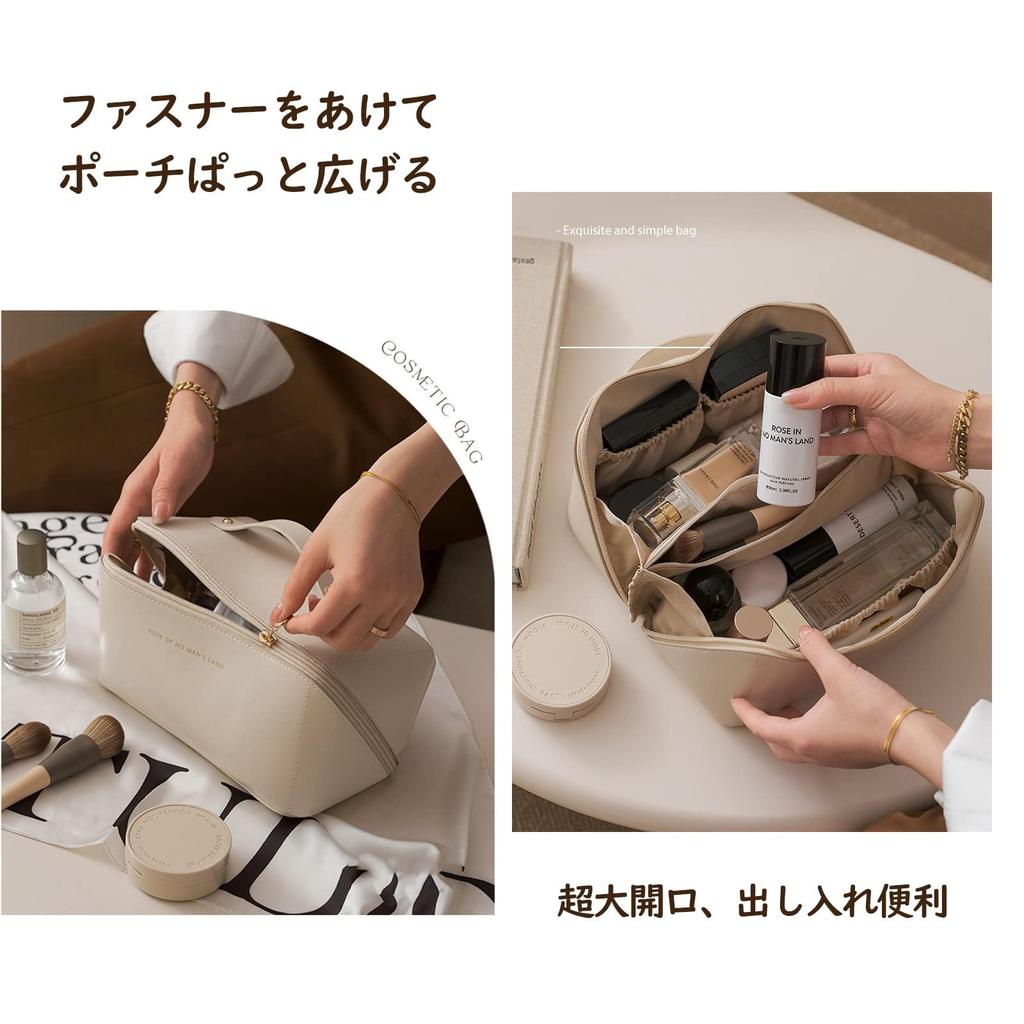 NEOVIVA Large Capacity Makeup Cosmetic Travel Makeup Cosmetic Storage Pouch, Pouch, Pouch, Bag, Waterproof, Lightweight, Creme…