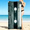 1Pc Vintage Audio Tape Design Beach Towel, Quick Dry, Multi-Use for Beach Pool Gym Yoga Home Travel, Christmas, Halloween, Xmas Gift M928150