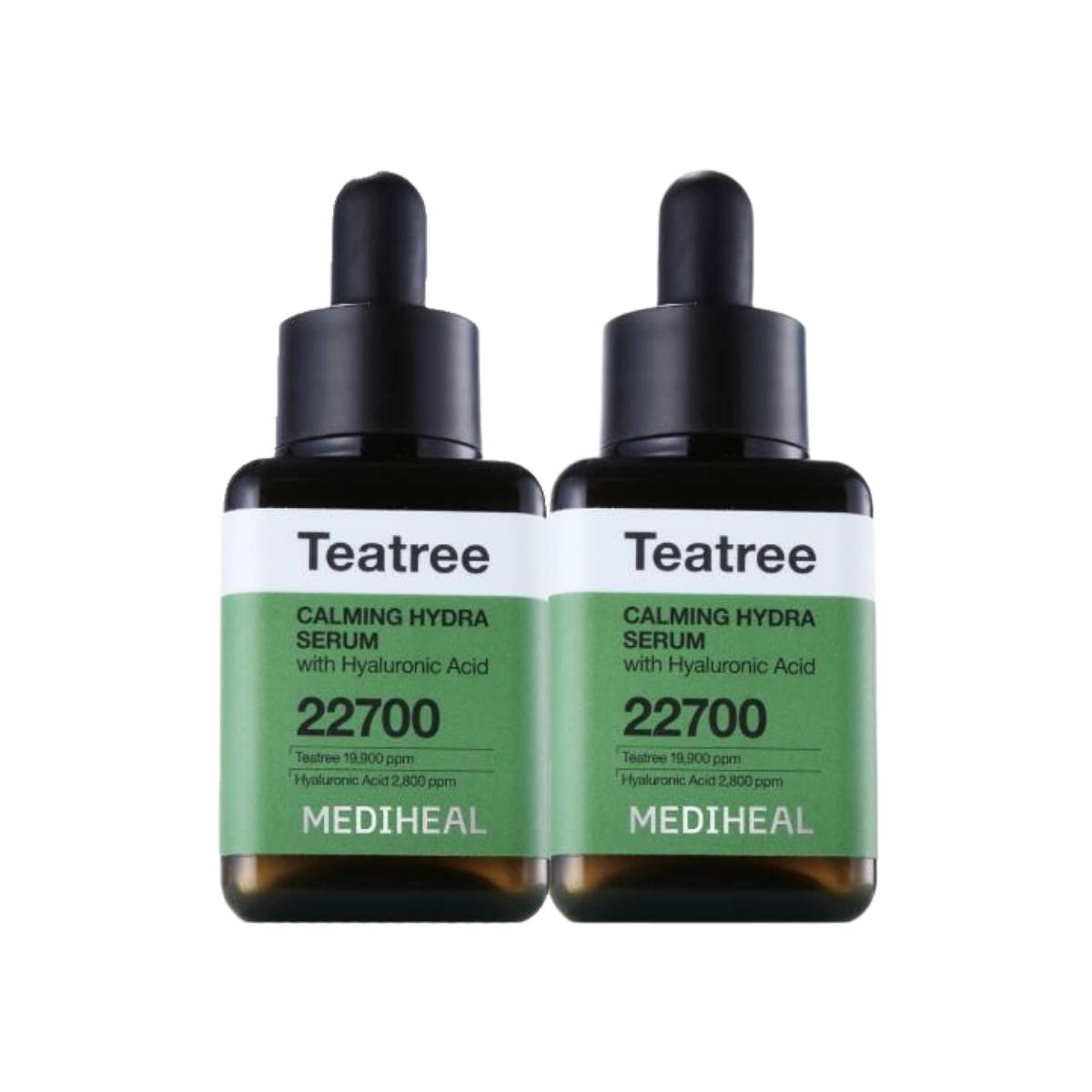 MEDIHEAL Teatree Calming Hydro Serum Ampoule 40ml 2-Pack Set Hydrating Balancing Facial Treatment