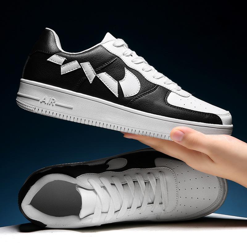 Buy New Leather Casual Shoes Fashion Thick Soled White Shoes Men's Sneakers at affordable prices