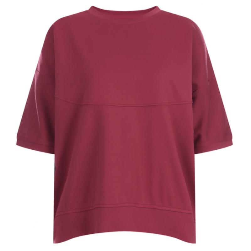 Shop Women Round Neck Back BuTTon Loose FiT Round CuT ShorT Sleeve T shirT Rbe