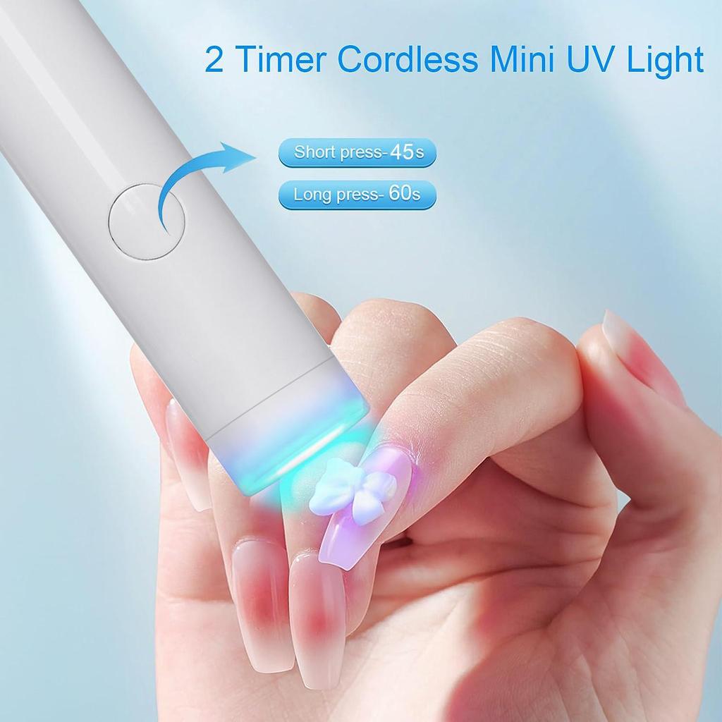 1PC Portable Nail Dryer UV Led Lamp For Manicure Rechargeable Quick Dry Nails Gel Polish Drying Lamp Nail Art Tool Home Salon Use