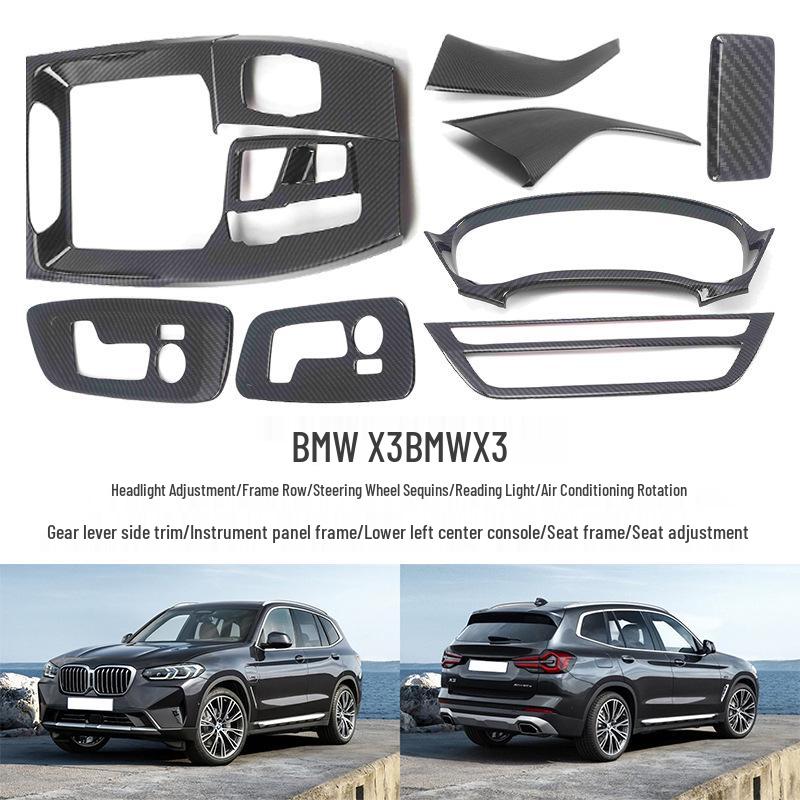 

Совместимые запчасти для BMW X3 2018-2023 годов выпуска: Регулировка фар, Переключение передач, Рулевое колесо, Лампа для чтения, Приборная панель, Отделка сидений