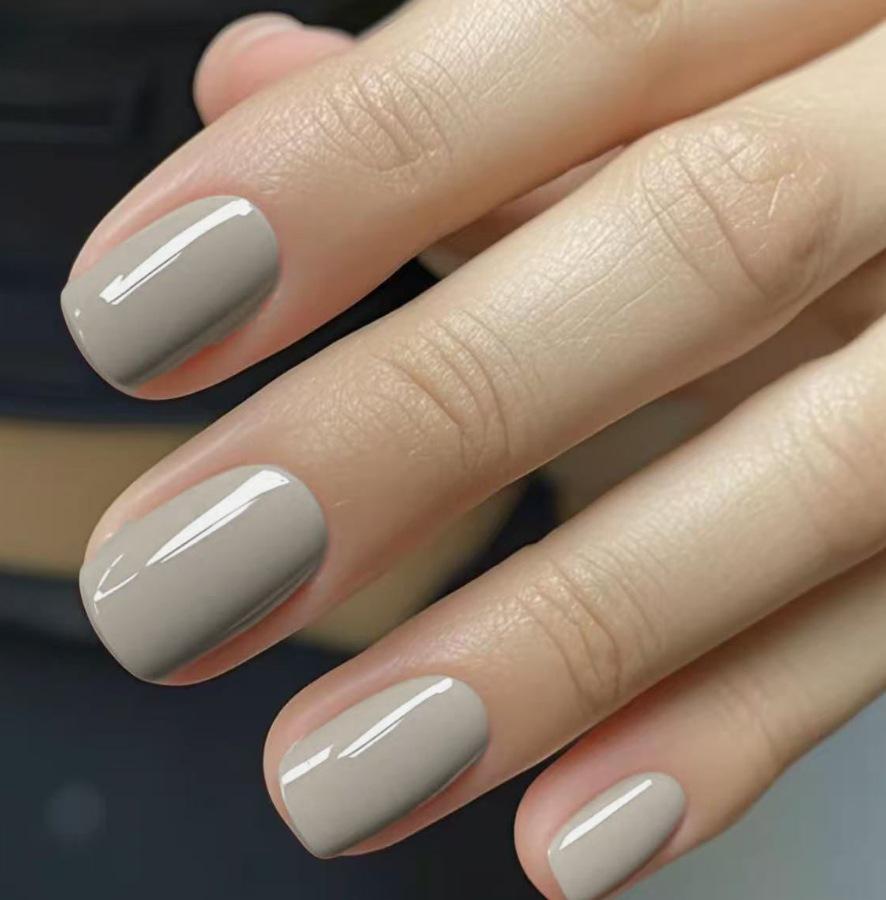 Removable Solid Color Wearable Nail Tips - Set of 24 False Nails