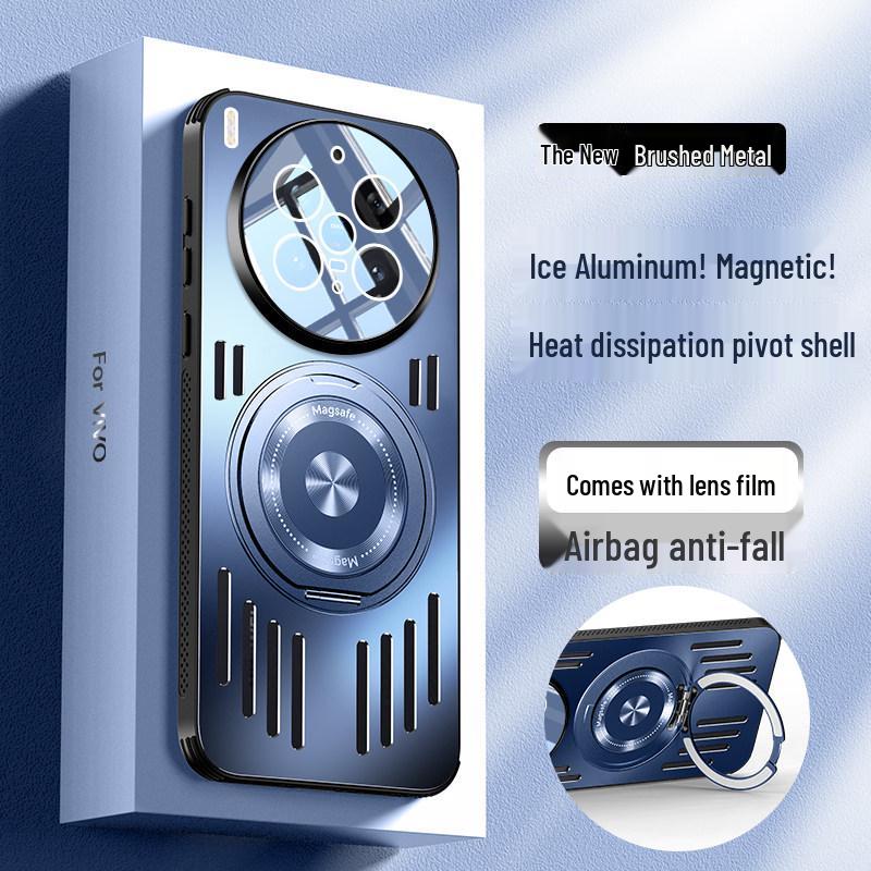Custodia Magnetica Ultra-Sottile in Alluminio Ghiaccio Vivo X300 con Dissipazione del Calore Vuota, Compatibile con X300Pro.
