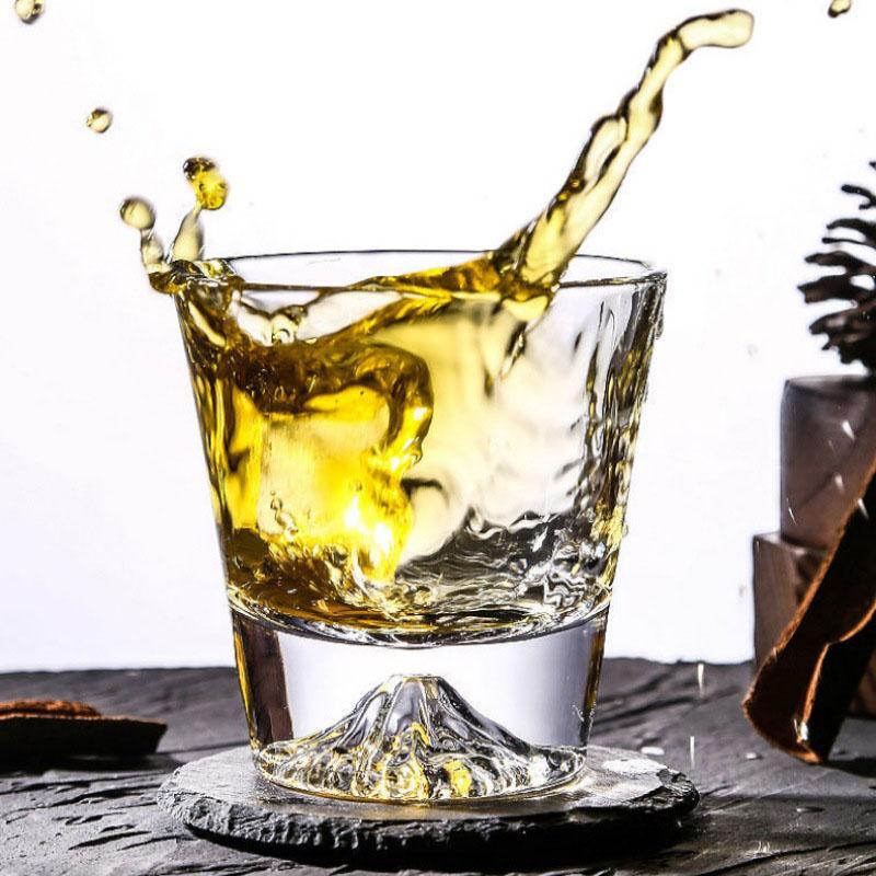 10oz 310ml Mountain View Cups Household Whiskey Glass Foreign Spirit Glasses Tea Cup Japanese Cup Household Glass Cup Drinkware