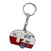 Modischer doppelseitiger Metall-Campinganhänger-Schlüsselanhänger-Charm-Anhänger-Accessoire für Camping-Paare, Camper, Enthusiasten