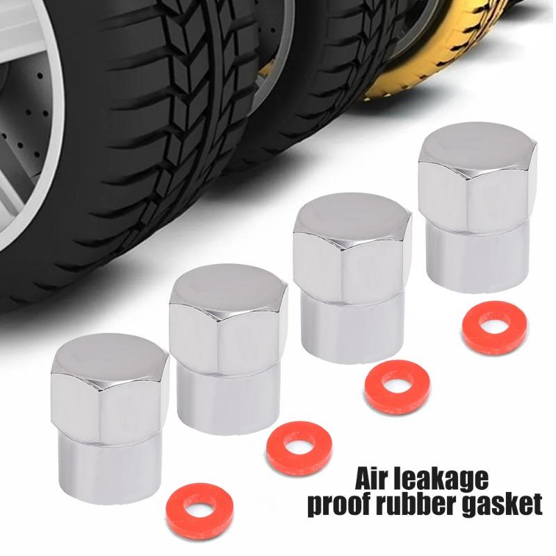 Flat Head Car Tyre Valve Caps Universal Wheel Air Stem Cover Plastic Chrome Dustproof for Auto Motorcycle Truck Bike Accessories