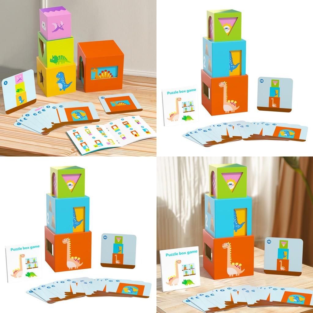 Educational Wooden Stacking Blocks Toy For Toddlers With Shape Recognition And Cognitive Development