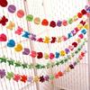 180cm 3D Bunte Banner Stern Herz Rund Blume Schmetterlingsform Hängendes Papier Hochzeitsparty Geburtstagsdekoration Blumengirlande