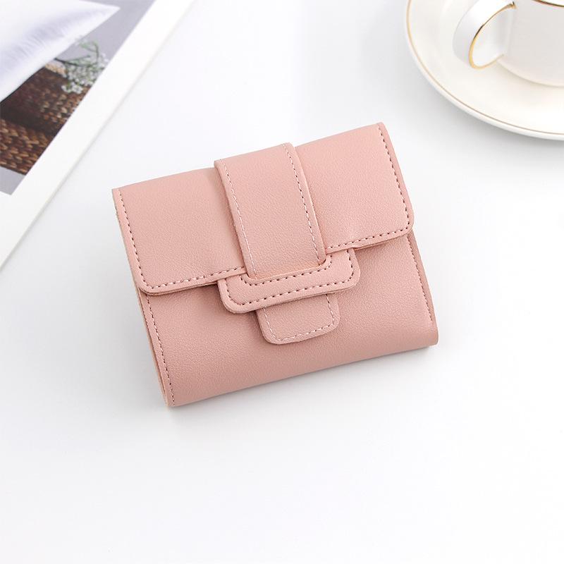 Korean Style Women's Tri-fold Candy Color Wallet & Coin Purse