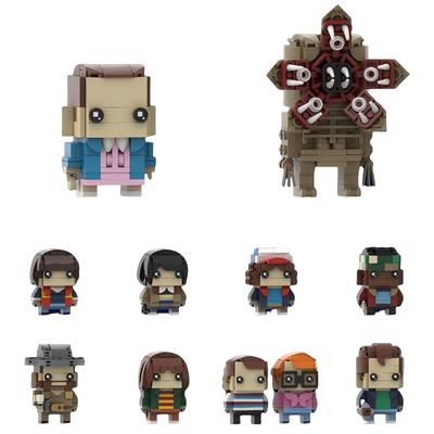 Stranger Things Season 1 Square Head Boy Collection Role Model Compatible Assembling Toy Man