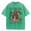 Magische Cartoon Blume Pilz Druck Gewaschene T-Shirts Damen All-Match Baumwolle T-Shirt Sport Sommerkleidung Locker Oberteil