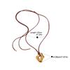 Sophisticated Stainless Steel Waterproof Irregular Geometric Metal Wax Rope Necklace Accessory Fashionable Jewelry Gift