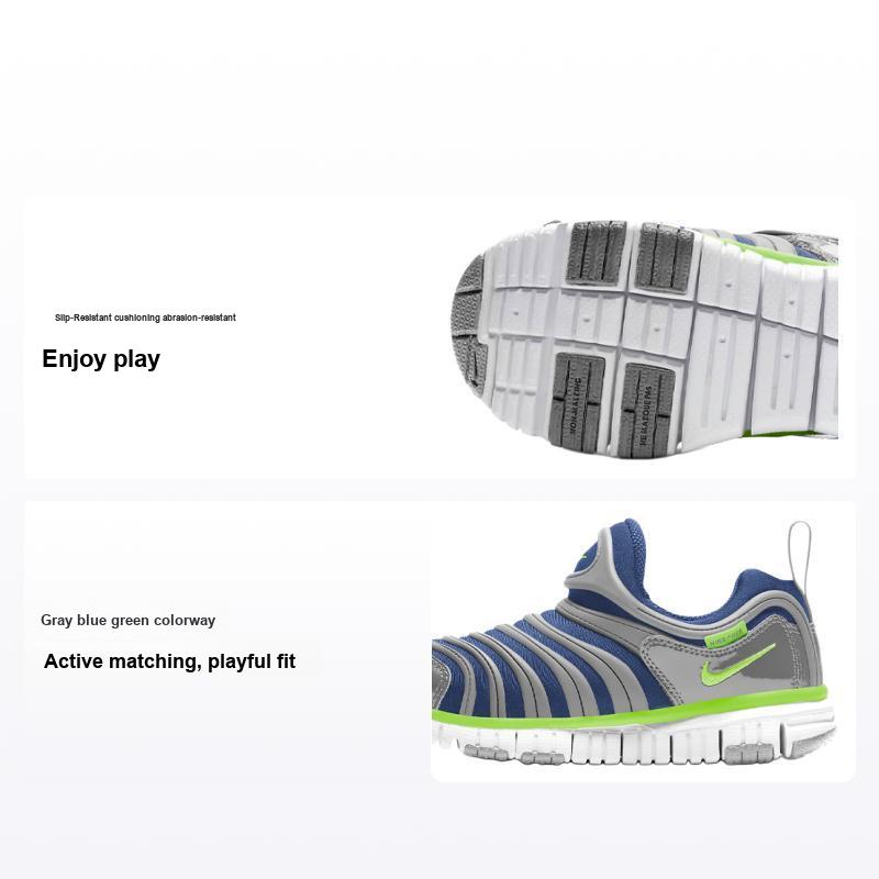 Nike Dynamo Scarpe Casual Comode Antiscivolo Ammortizzanti Resistenti all'Usura Bambino Scarpe Casual Bambino Grigio Blu Verde 343738-436