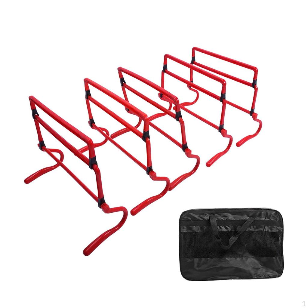 5Pcs Agility Hurdles Adjustable Height Speed Training Equipment for Hurdle Football