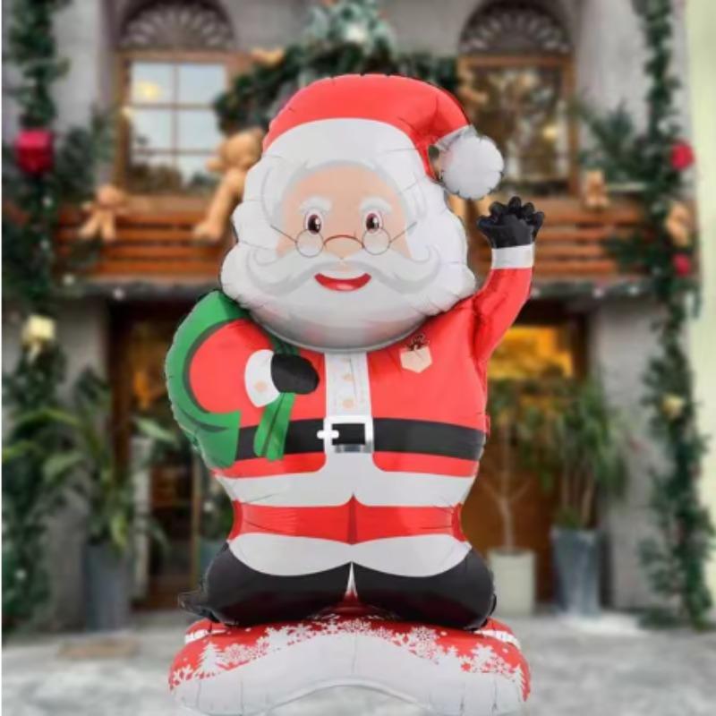 1 Balão de Folha do Papai Noel em Pé, Decoração de Natal, Festa Temática de Natal, Festa de Feriado Temática, Festa de Ano Novo Família