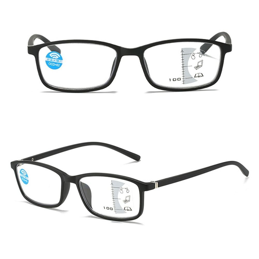 Blue Ray Blocking Anti-Blue Light Reading Glasses Progressive Near Far Eye Protection Square Eyeglasses Multifocal PC