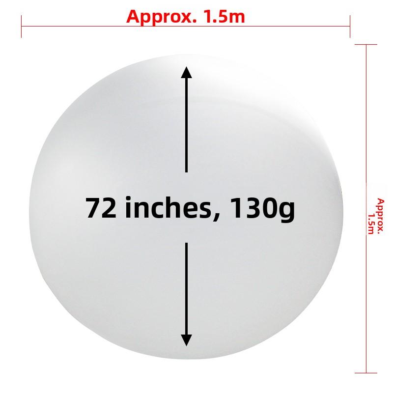 Large 72 Inch 130 Gram White Blowable Outdoor Balloon Meteorological Balloon for Large Events And Celebrations Pure Color Lat...