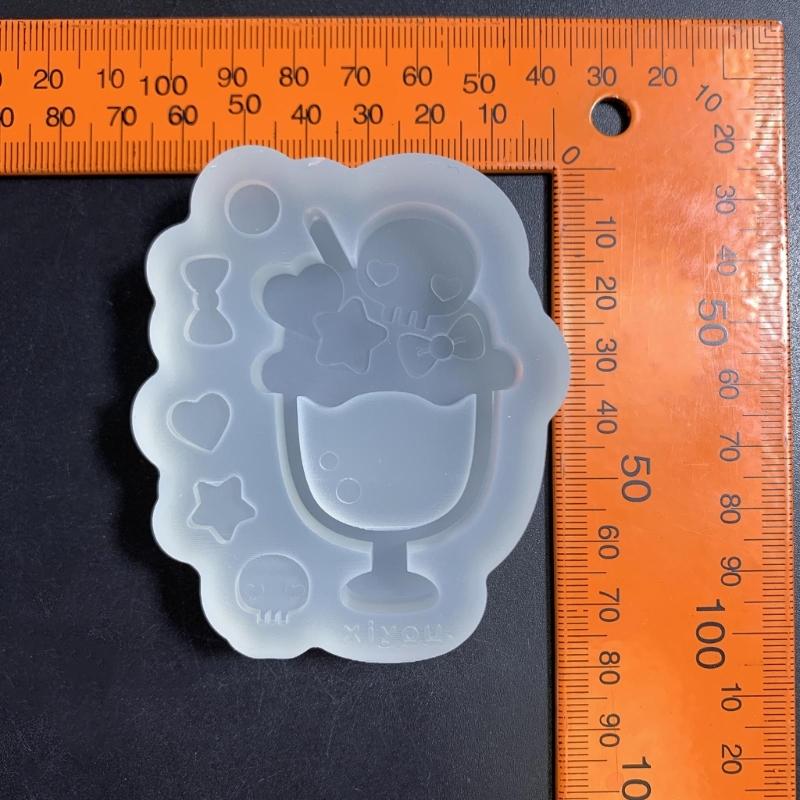 Resin Casting Shaker Mold Epoxy Quicksand Silicone Mold Resin Shaker Mold for Pendant Jewelry Keychain Decoration Making