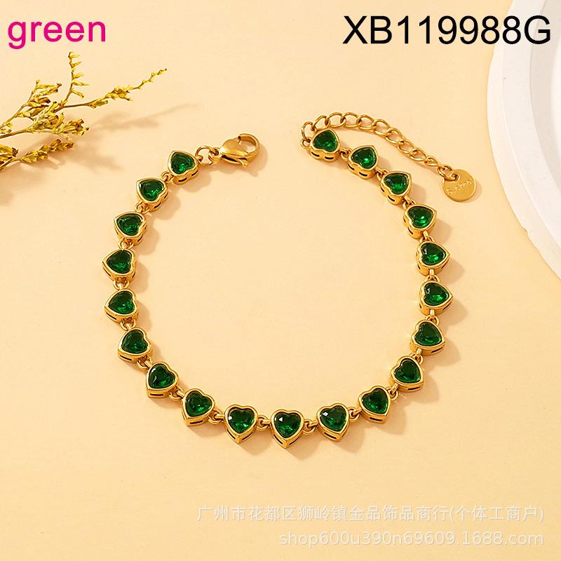 

Любовь к циркону Нержавеющая сталь Простой Популярный Браслет Легкая Роскошь Позолоченные Украшения 18K