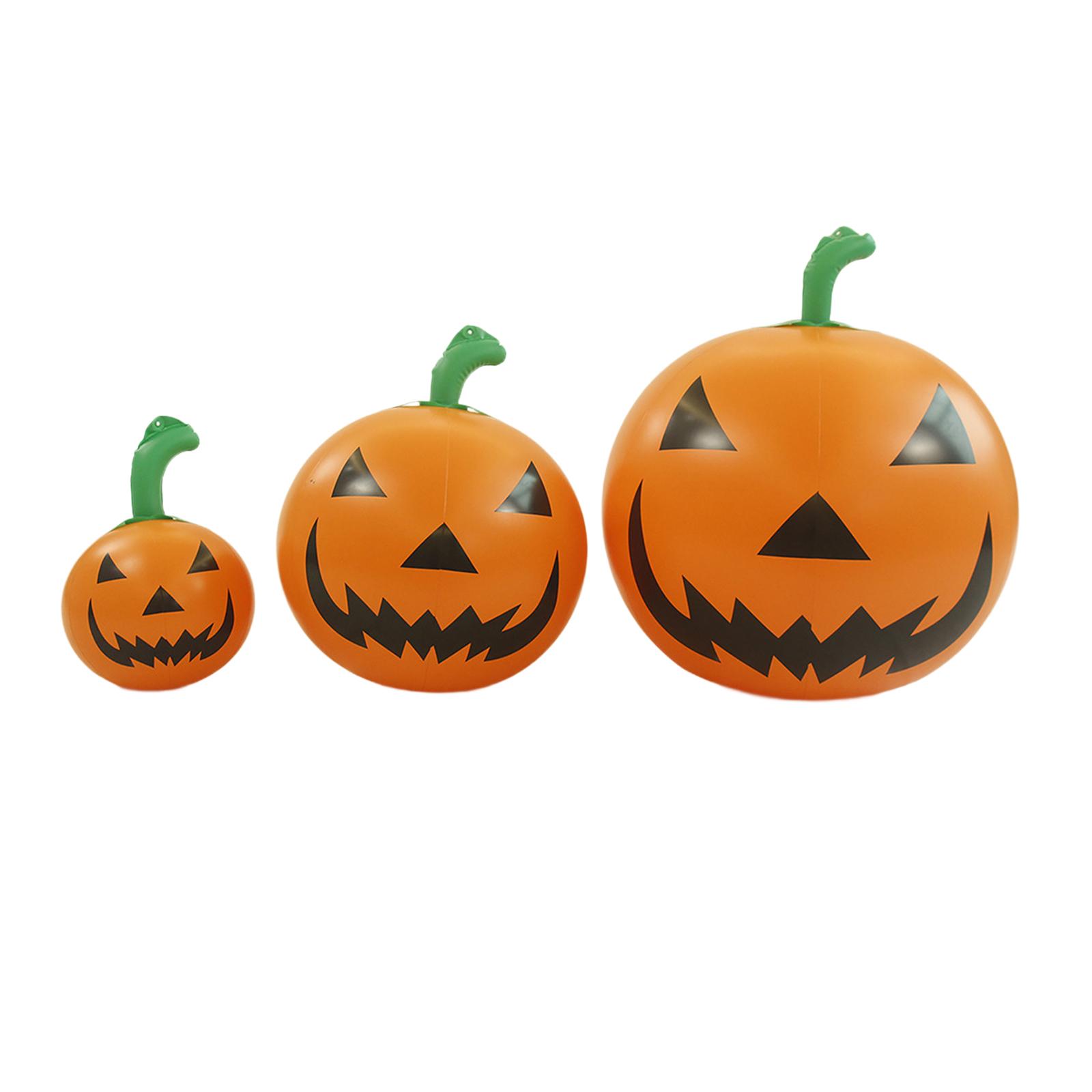 

Inflatable Pumpkin Ball Party Supplies Ornament Halloween Pumpkin Decoration Orange Cute for Corridor Home Garden Yard Outdoor 23x26cm