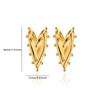 Vintage Geometric Heart Earrings For Women Gold Color Stainless Steel Love Irregular Earring Wedding  Jewelry Gift