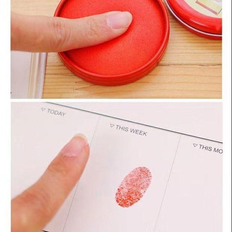 Quick-Dry Red Fingerprint Ink Pad for Stamps - Multiple Sizes Available